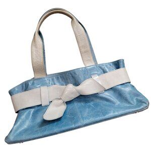 Rare find - Designer Roberta Gandolfi Italian all leather Bow handbag